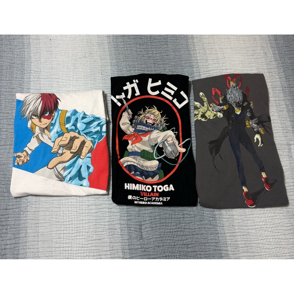 My Hero Academia T-Shirt Bundle Todoroki Toga Shigaraki Anime Men S 3pc Grunge